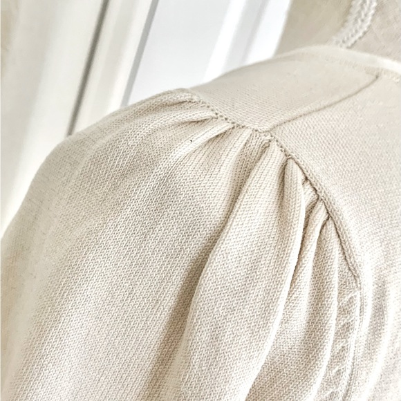 CAbi Tan Cardigan w/ Ribbon Edging - Picture 4 of 15